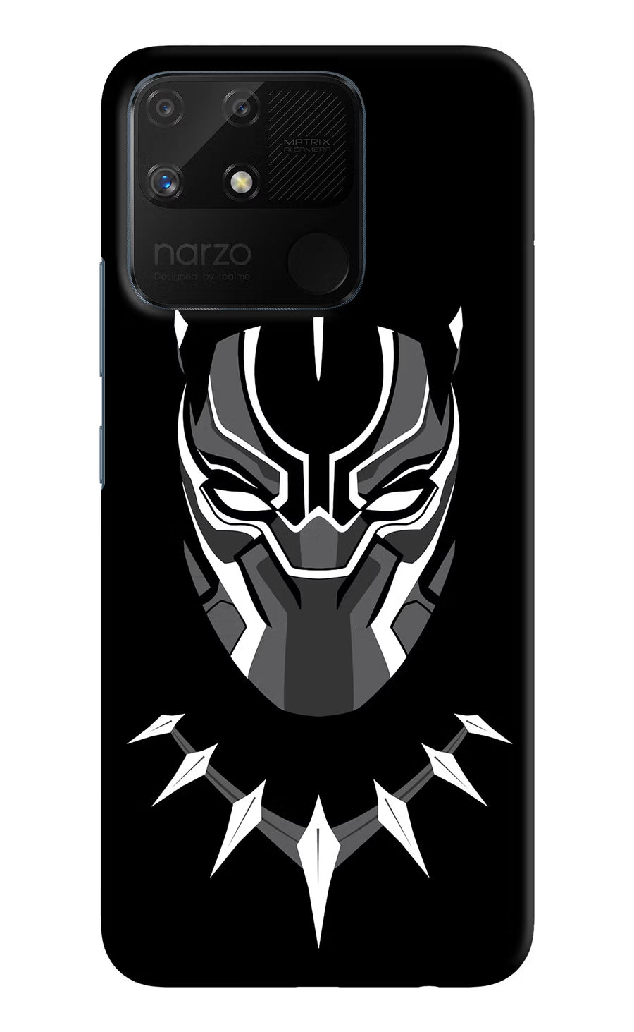 Black Panther Realme Narzo 50A Back Cover, Hard case