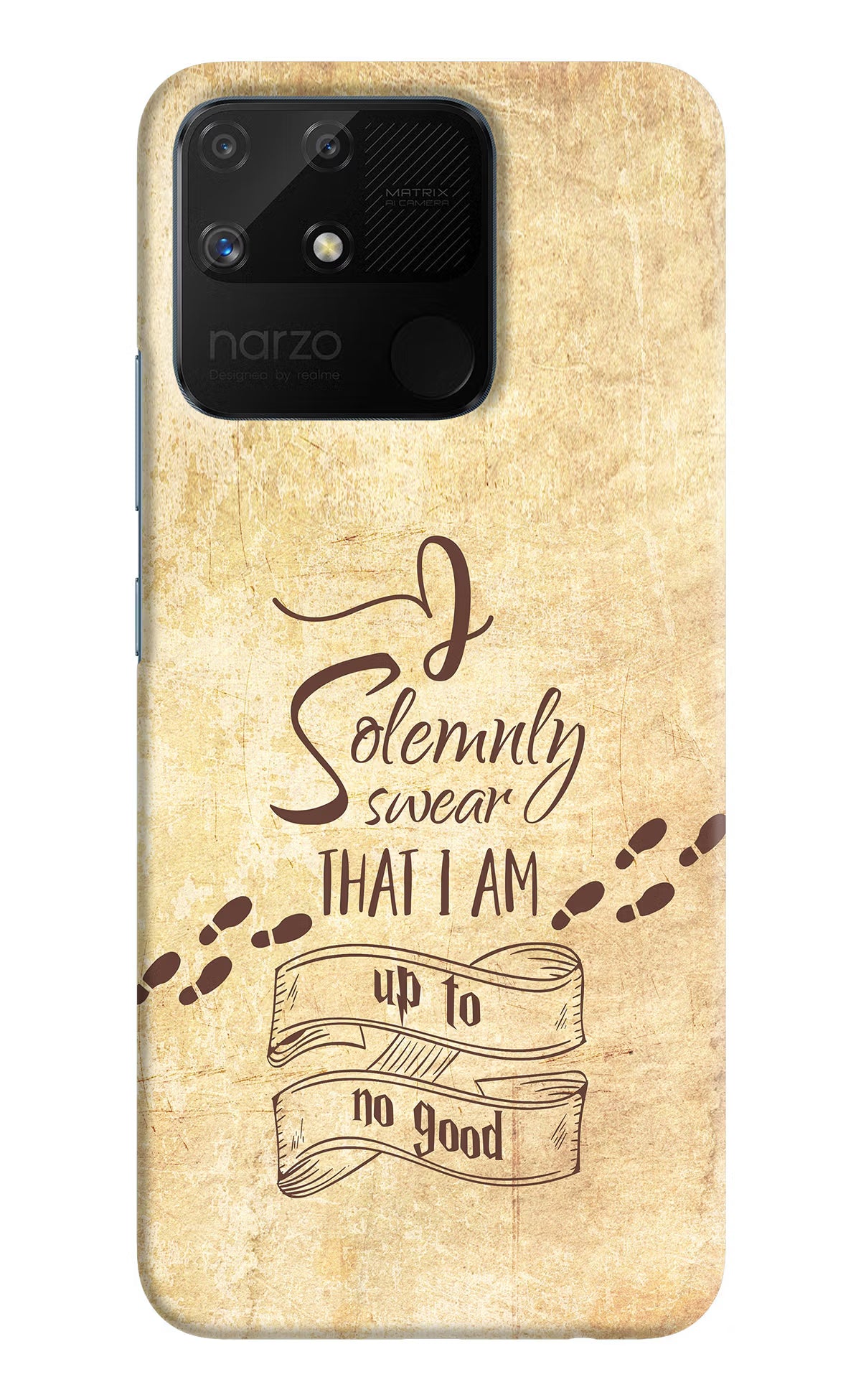 I Solemnly swear that i up to no good Realme Narzo 50A Hard Case Back Cover by Casekaro