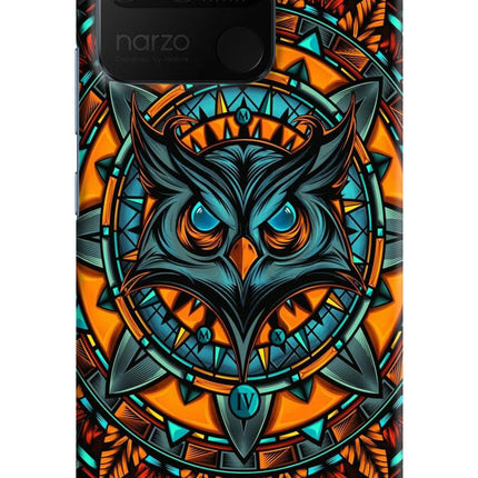 Angry Owl Art Realme Narzo 50A Hard Case Back Cover by Casekaro