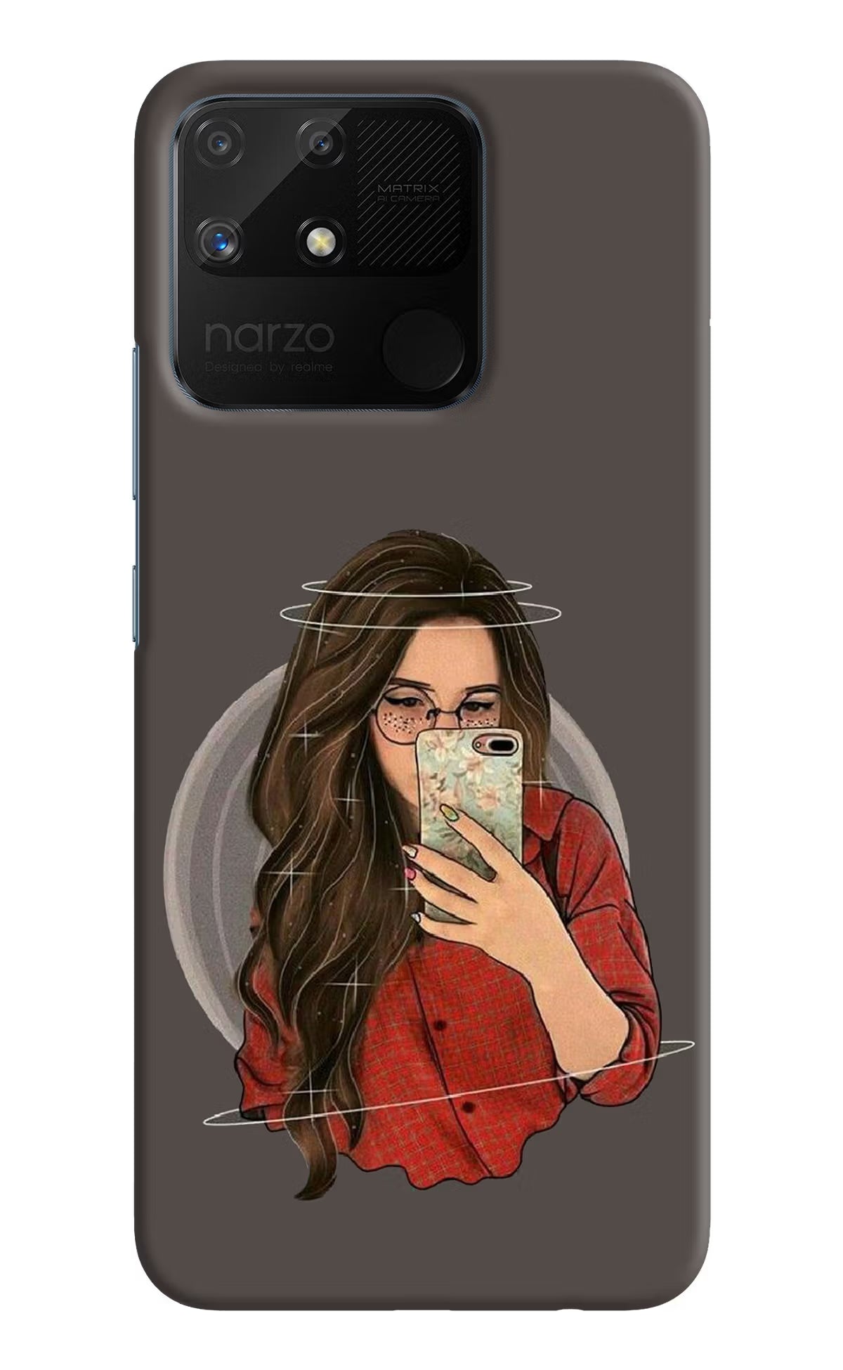 Selfie Queen Realme Narzo 50A Hard Case Back Cover by Casekaro
