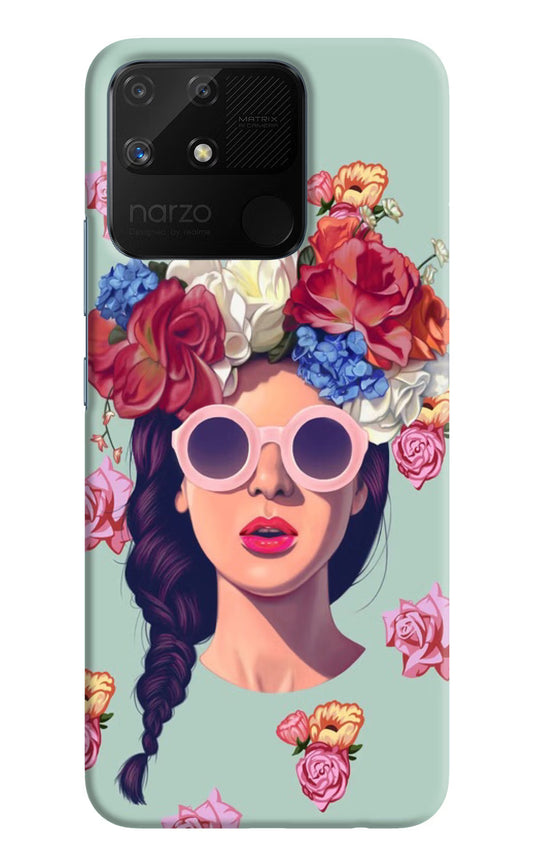 Pretty Girl Realme Narzo 50A Hard Case Back Cover by Casekaro