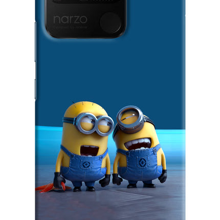 Minion Laughing Realme Narzo 50A Hard Case Back Cover by Casekaro