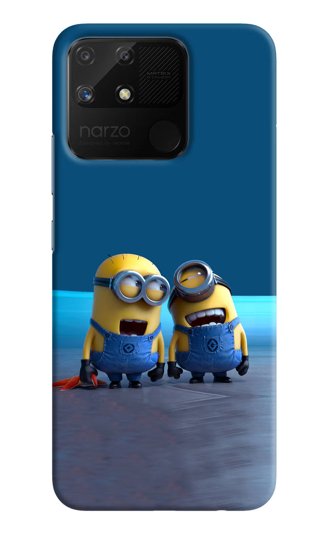 Minion Laughing Realme Narzo 50A Hard Case Back Cover by Casekaro