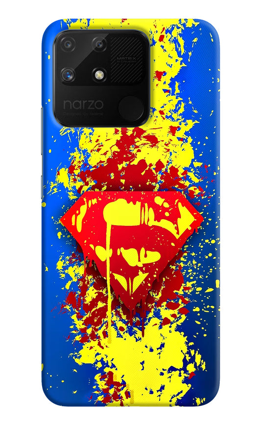 Superman logo Realme Narzo 50A Hard Case Back Cover by Casekaro