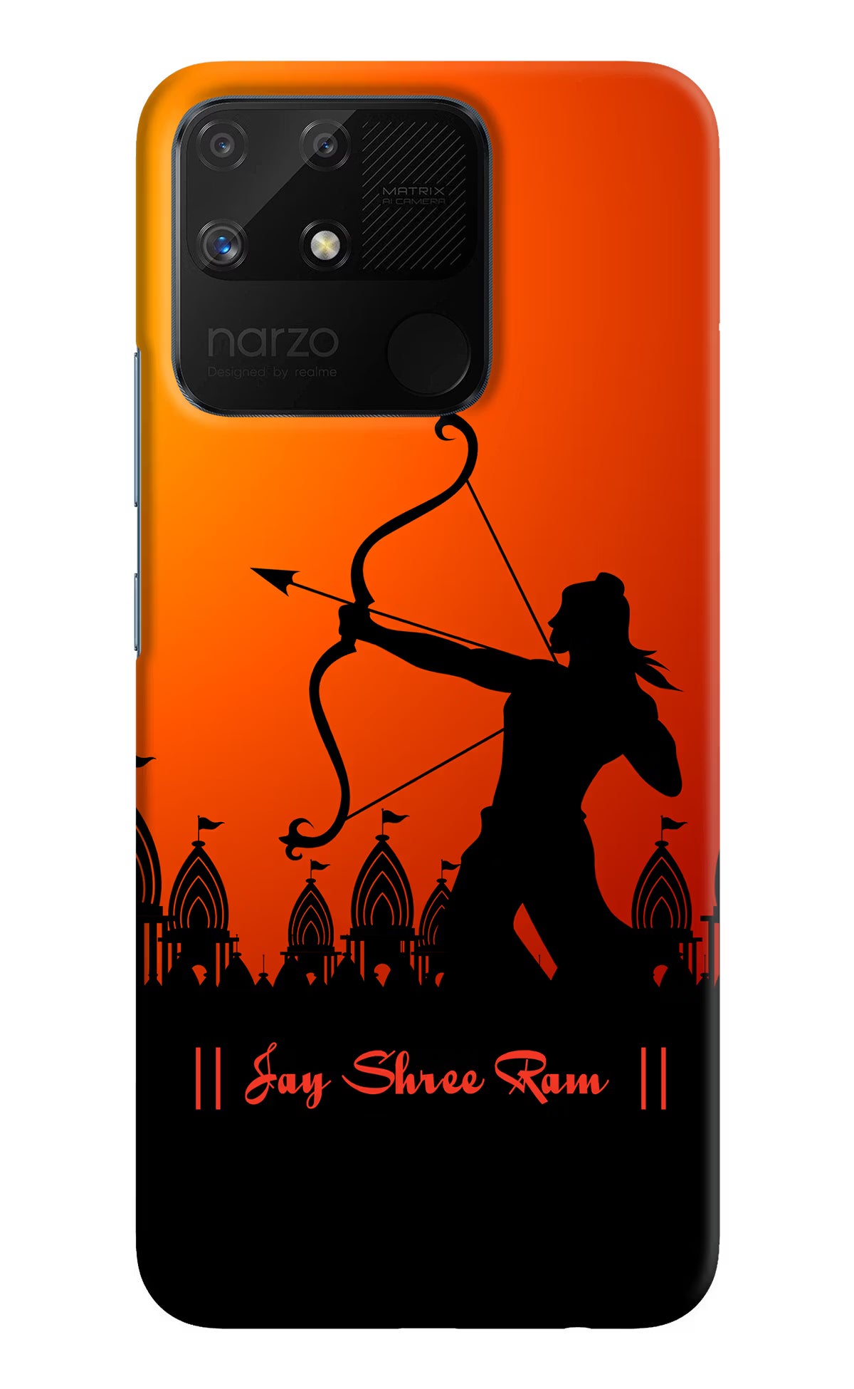 Lord Ram - 4 Realme Narzo 50A Hard Case Back Cover by Casekaro