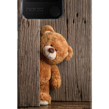 Teddy Wooden Realme Narzo 50A Hard Case Back Cover by Casekaro