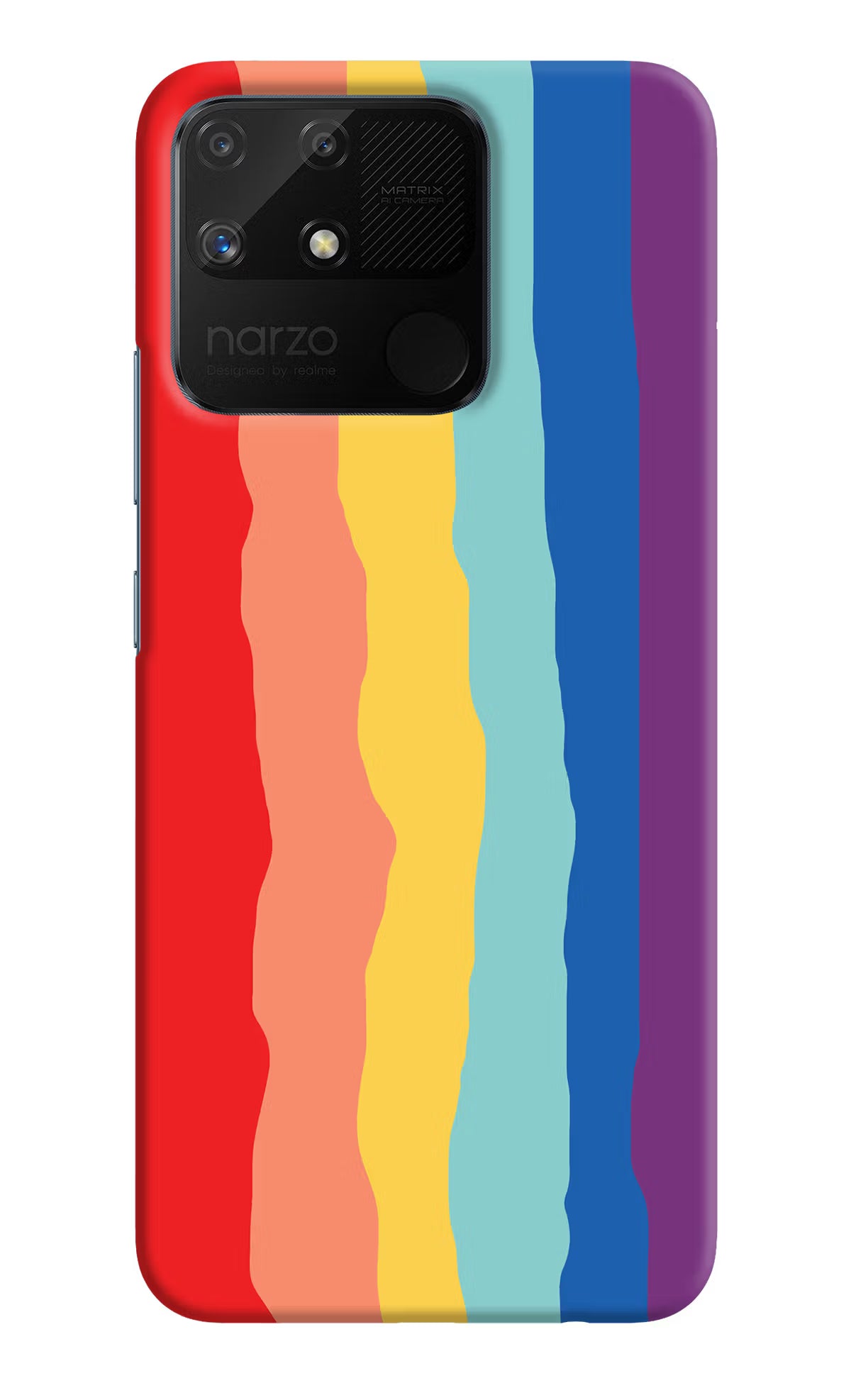 Rainbow Realme Narzo 50A Hard Case Back Cover by Casekaro