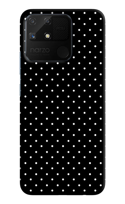 White Dots Realme Narzo 50A Hard Case Back Cover by Casekaro