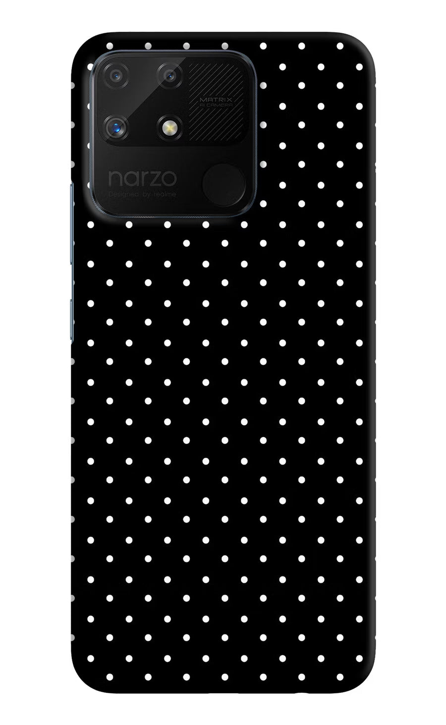 White Dots Realme Narzo 50A Back Cover, Hard case