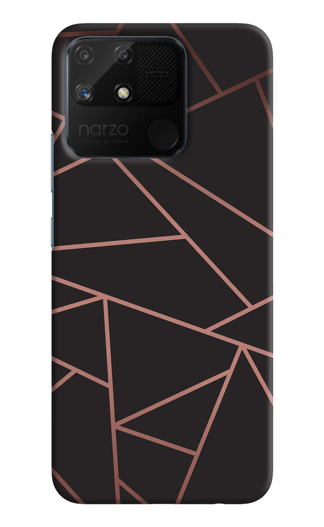 Geometric Pattern Realme Narzo 50A Hard Case Back Cover by Casekaro