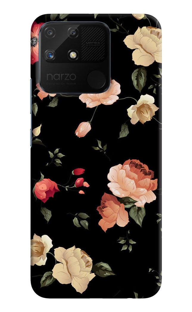 Flowers Realme Narzo 50A Hard Case Back Cover by Casekaro