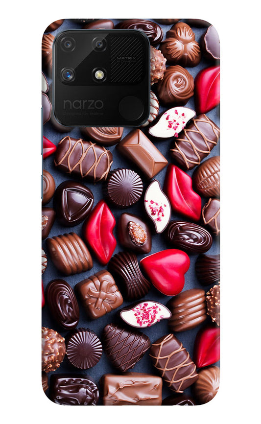 Chocolates Realme Narzo 50A Hard Case Back Cover by Casekaro