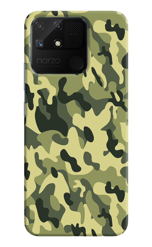 Camouflage Realme Narzo 50A Hard Case Back Cover by Casekaro