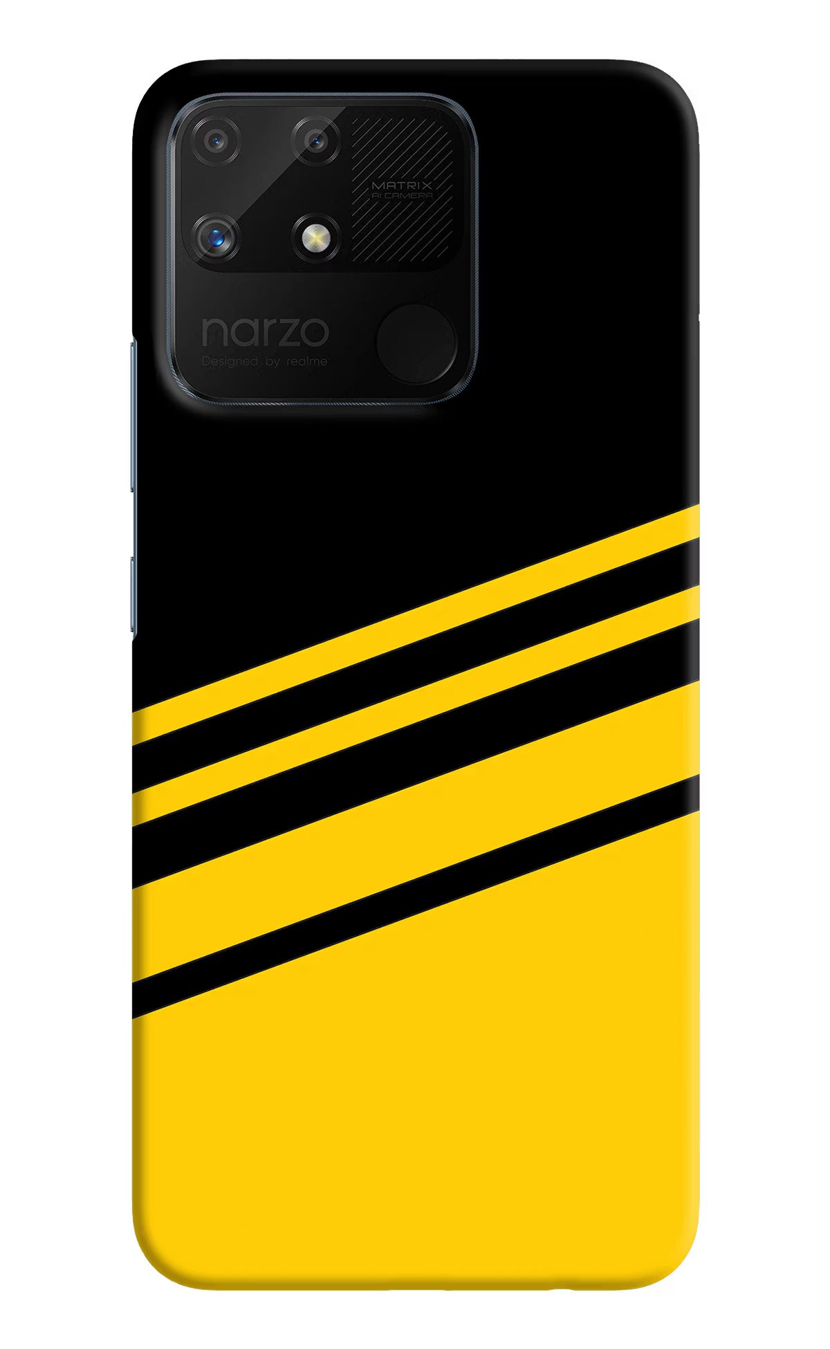 Yellow Shades Realme Narzo 50A Hard Case Back Cover by Casekaro
