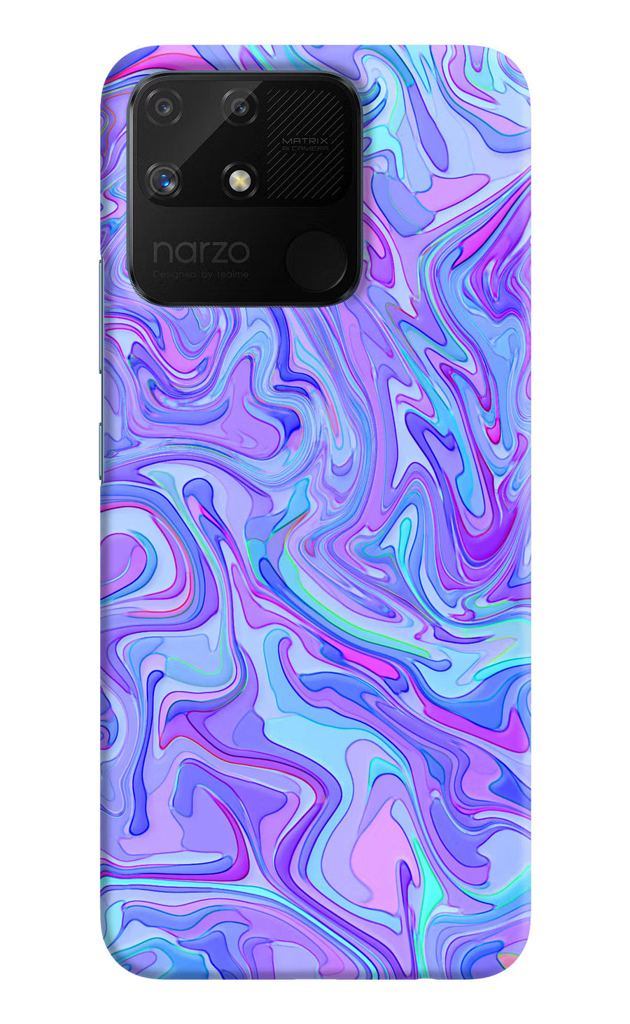 Glitter Realme Narzo 50A Back Cover, Hard case