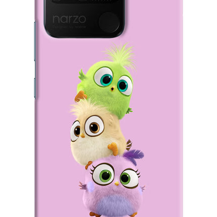 Cute Little Birds Realme Narzo 50A Hard Case Back Cover by Casekaro