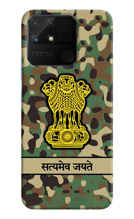 Satyamev Jayate Army Realme Narzo 50A Hard Case Back Cover by Casekaro
