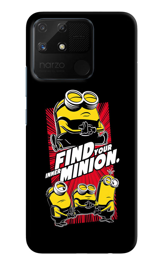 Find your inner Minion Realme Narzo 50A Hard Case Back Cover by Casekaro