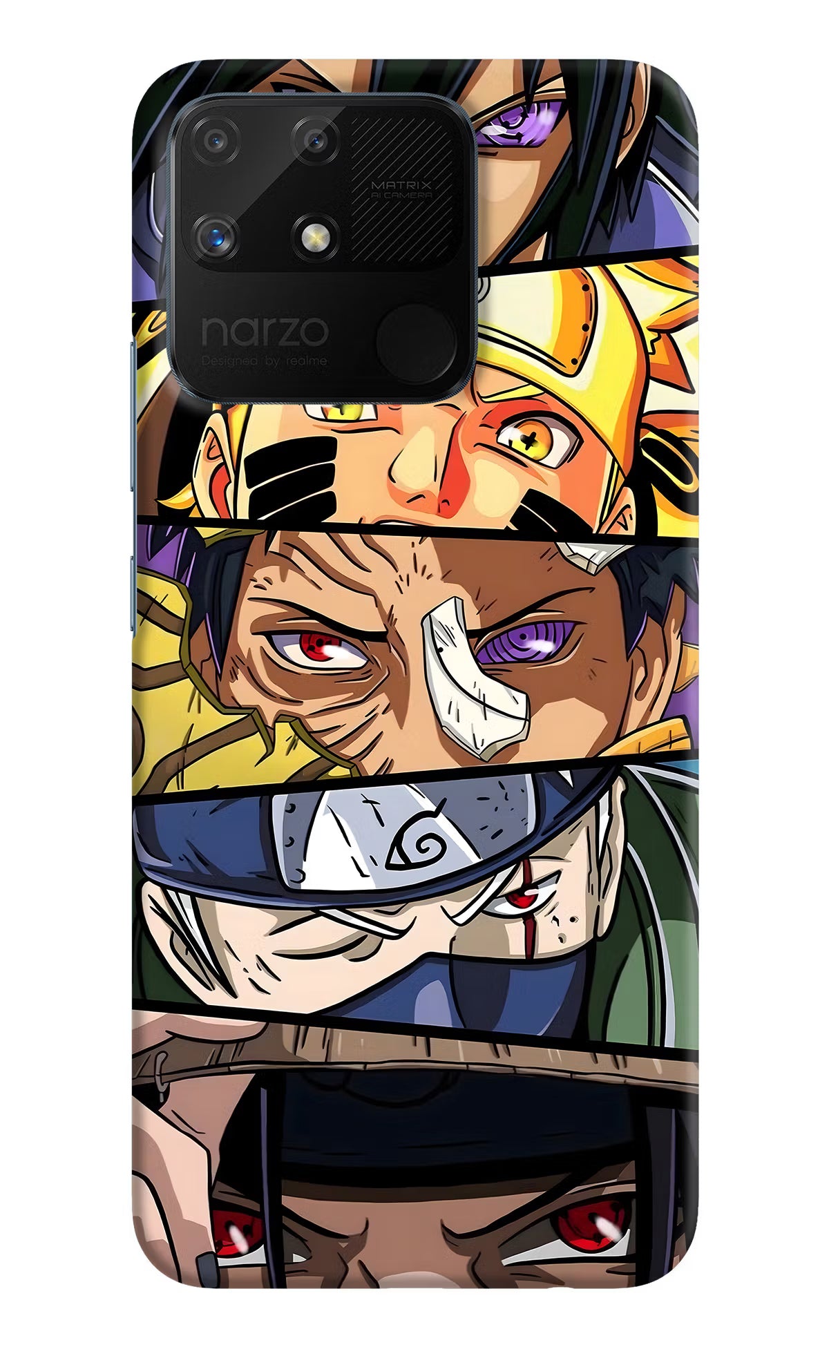 Naruto Character Realme Narzo 50A Hard Case Back Cover by Casekaro