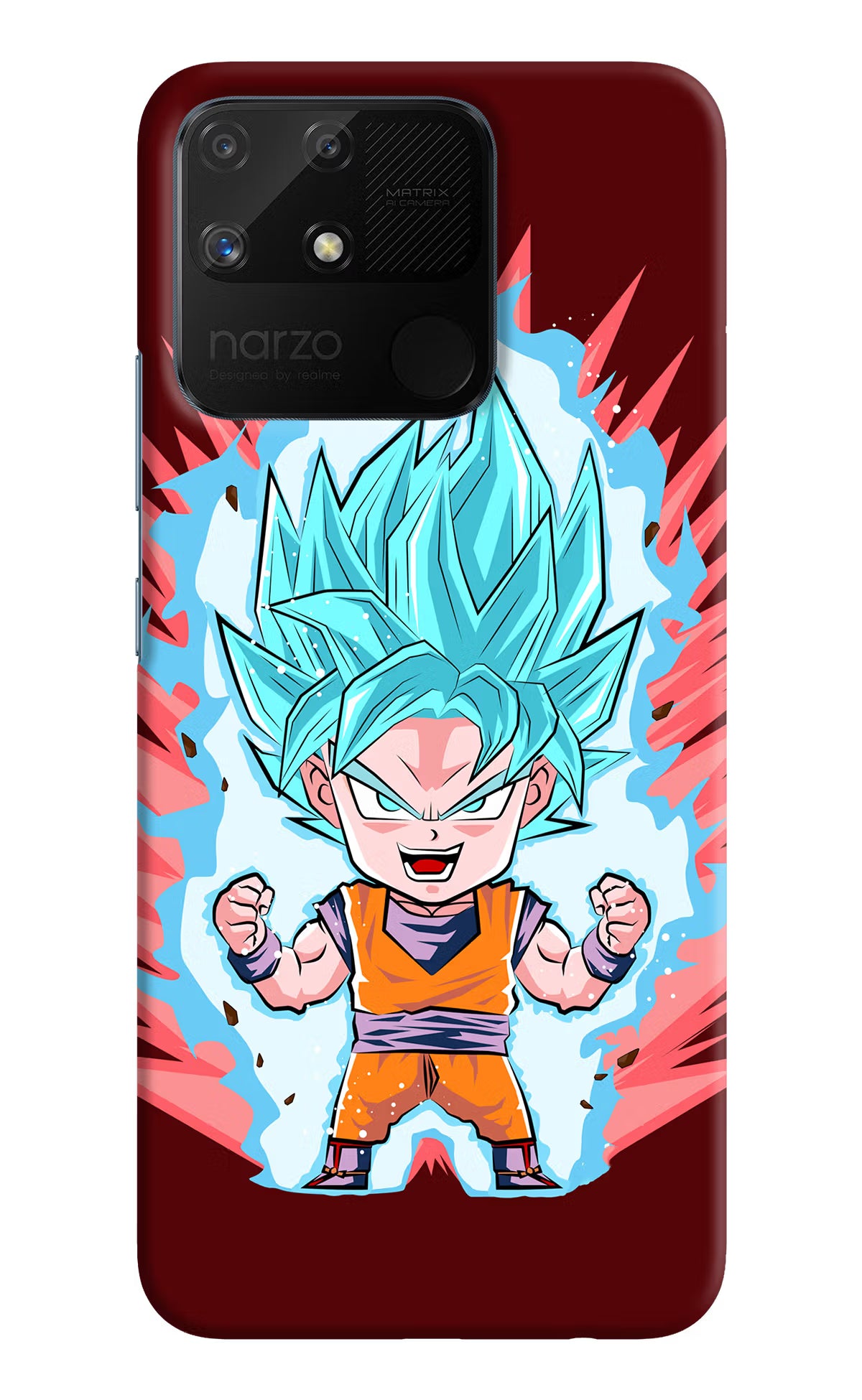 Goku Little Realme Narzo 50A Hard Case Back Cover by Casekaro