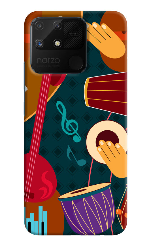 Music Instrument Realme Narzo 50A Hard Case Back Cover by Casekaro