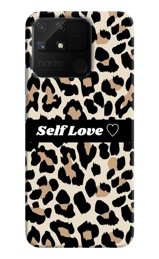 Leopard Print Self Love Realme Narzo 50A Back Cover