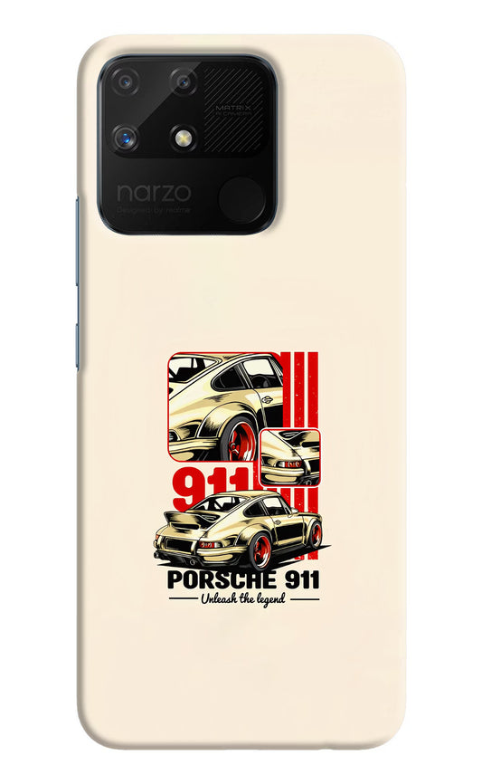 Classic Porsche 911 Realme Narzo 50A Hard Case Back Cover by Casekaro