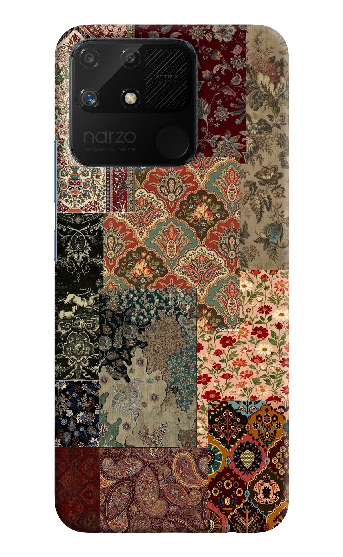 Desi Print Realme Narzo 50A Hard Case Back Cover by Casekaro