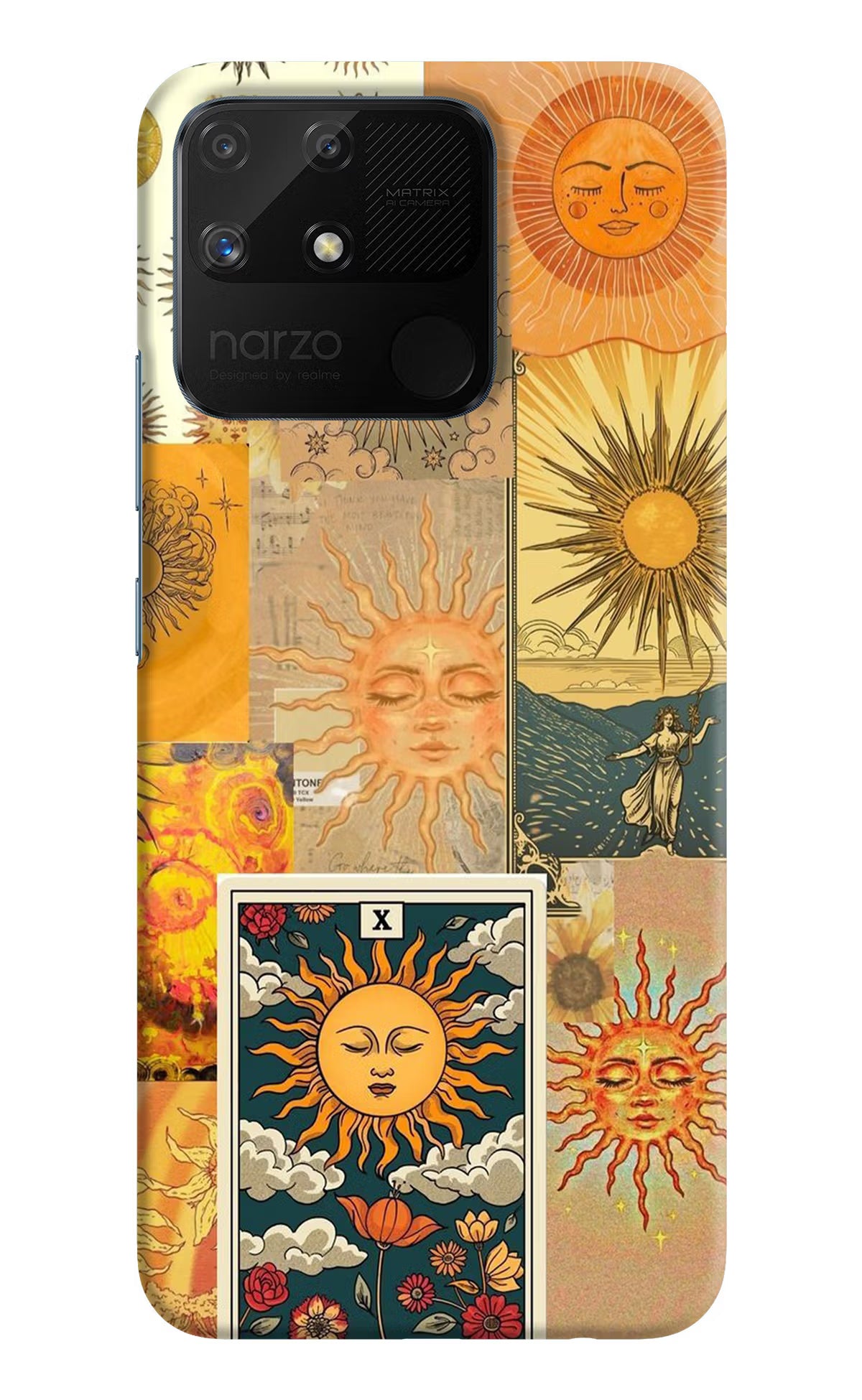 Sun Realme Narzo 50A Hard Case Back Cover by Casekaro