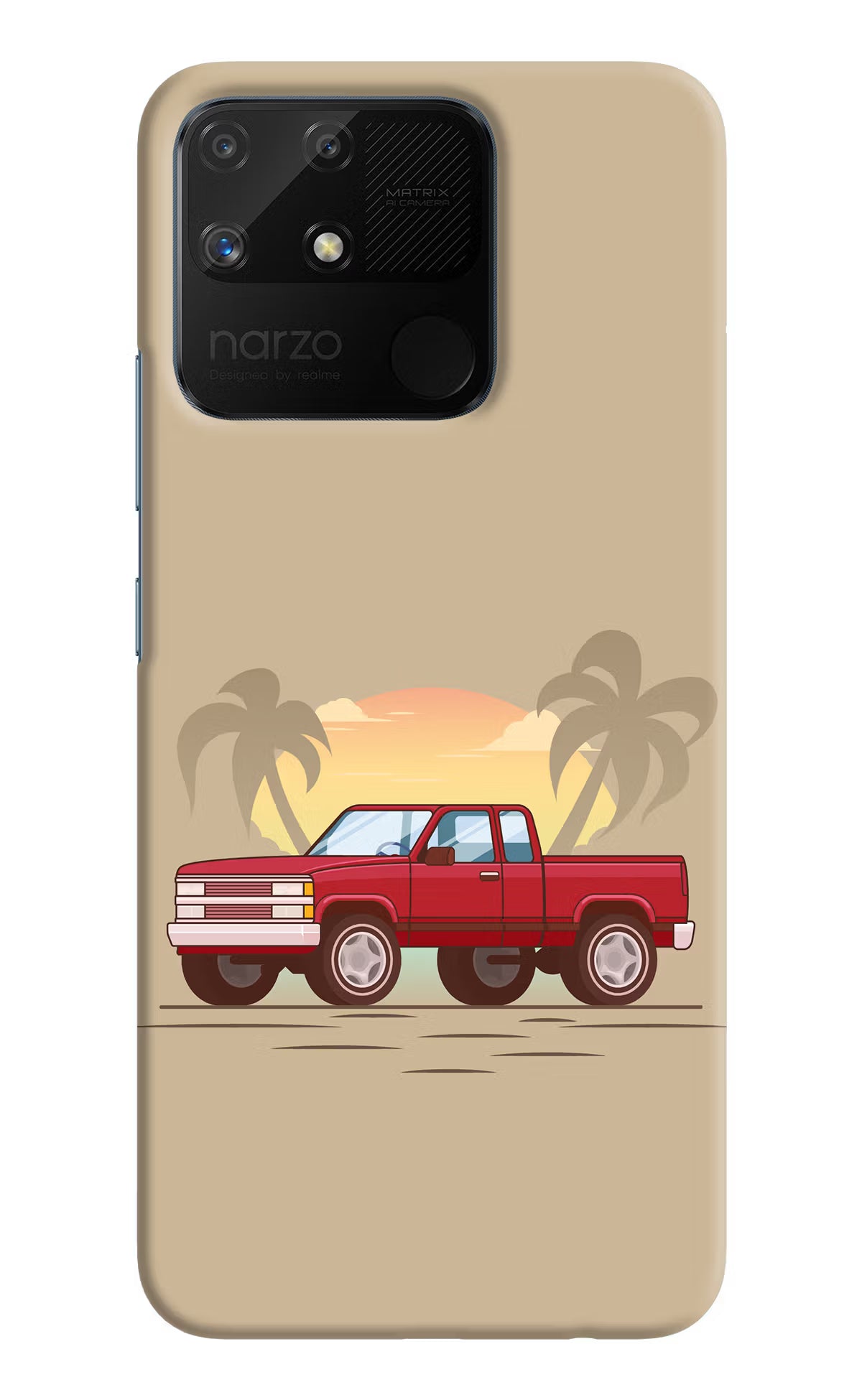 Desert Classic Drive Realme Narzo 50A Hard Case Back Cover by Casekaro