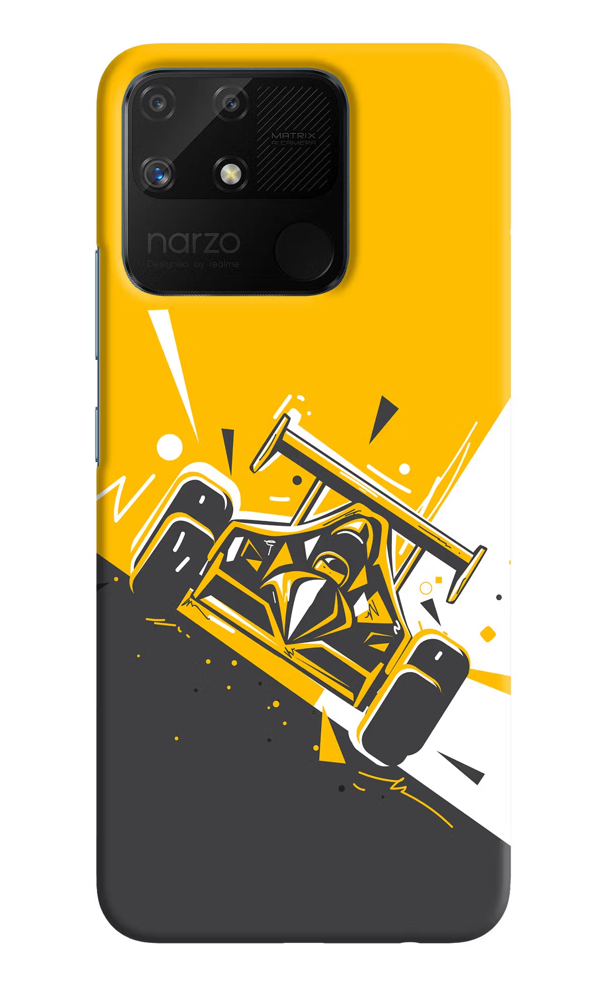 Track King Realme Narzo 50A Hard Case Back Cover by Casekaro