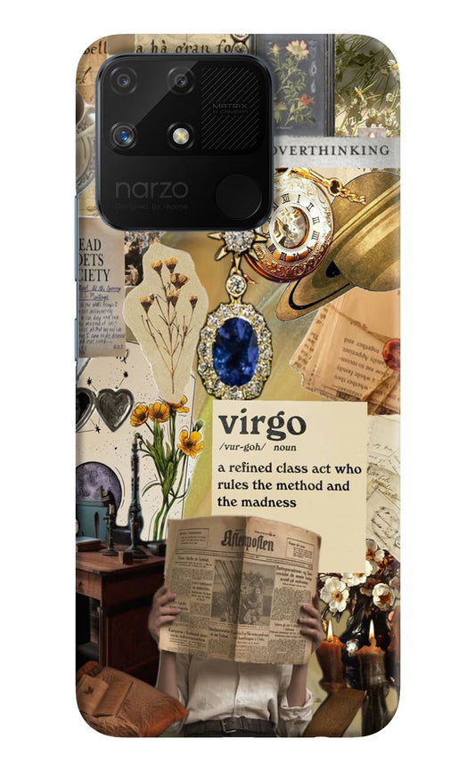 Virgo Zodiac Realme Narzo 50A Hard Case Back Cover by Casekaro