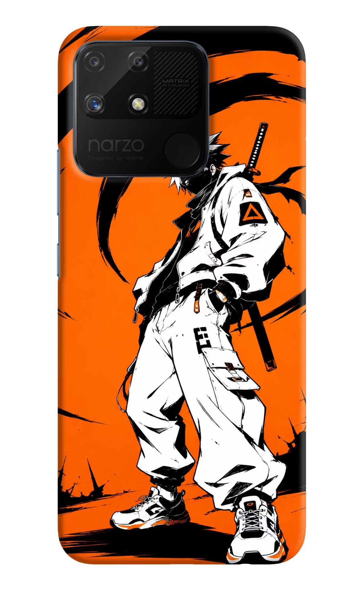 Street Samurai  Realme Narzo 50A Hard Case Back Cover by Casekaro