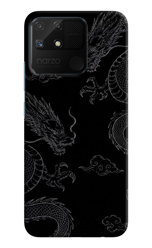 Twin Dragons Realme Narzo 50A Hard Case Back Cover by Casekaro