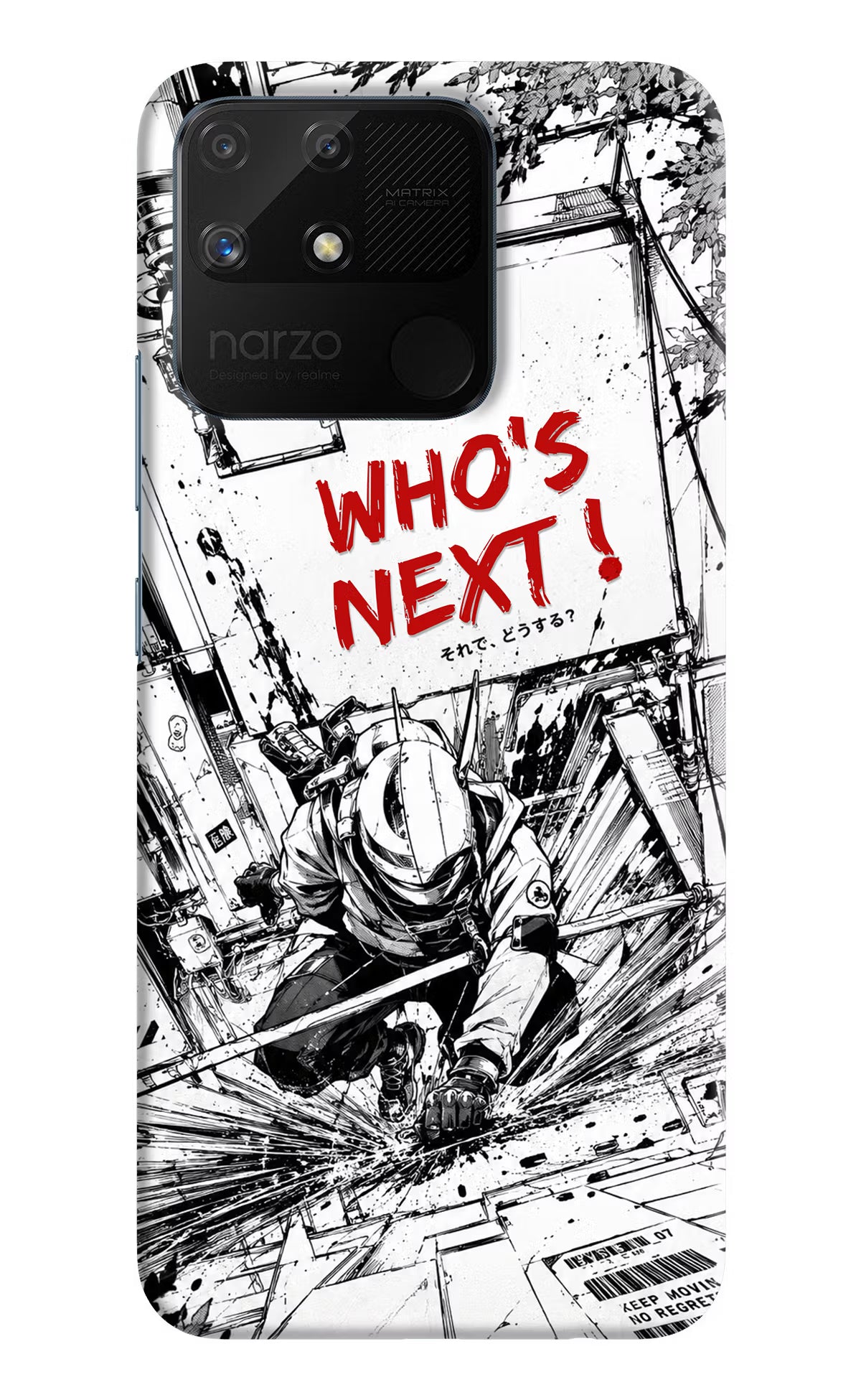 Who's Next Realme Narzo 50A Hard Case Back Cover by Casekaro