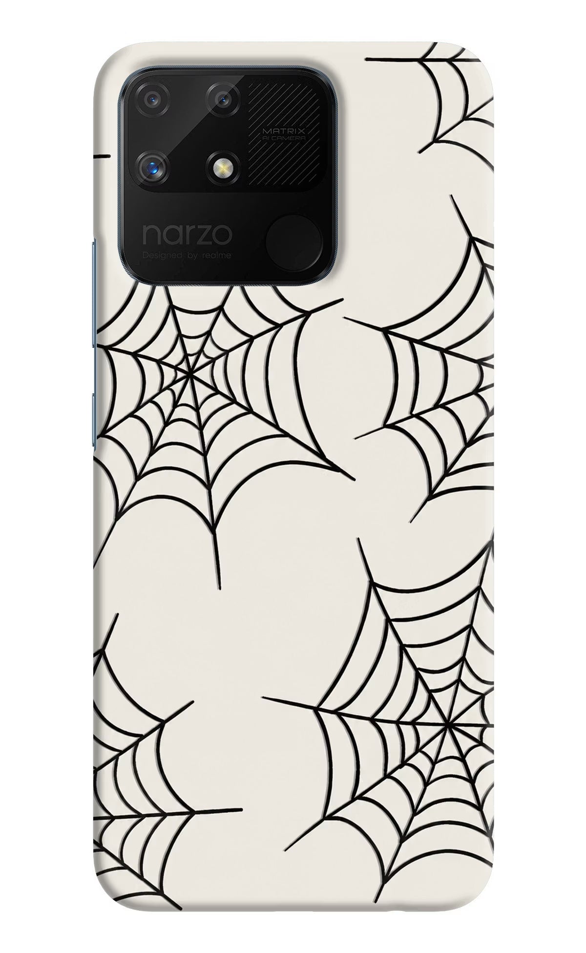 Spider Web Realme Narzo 50A Hard Case Back Cover by Casekaro