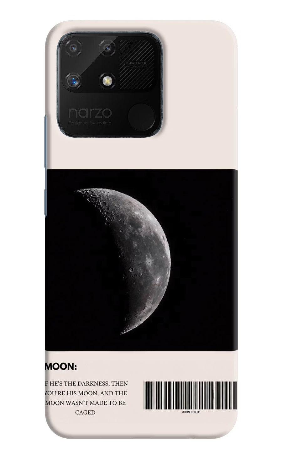 Moon Phase Realme Narzo 50A Back Cover, Hard case