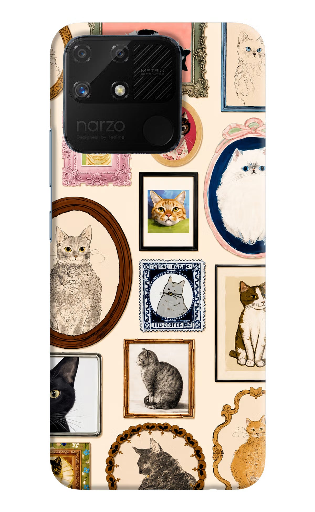 Mirror Cats Realme Narzo 50A Back Cover