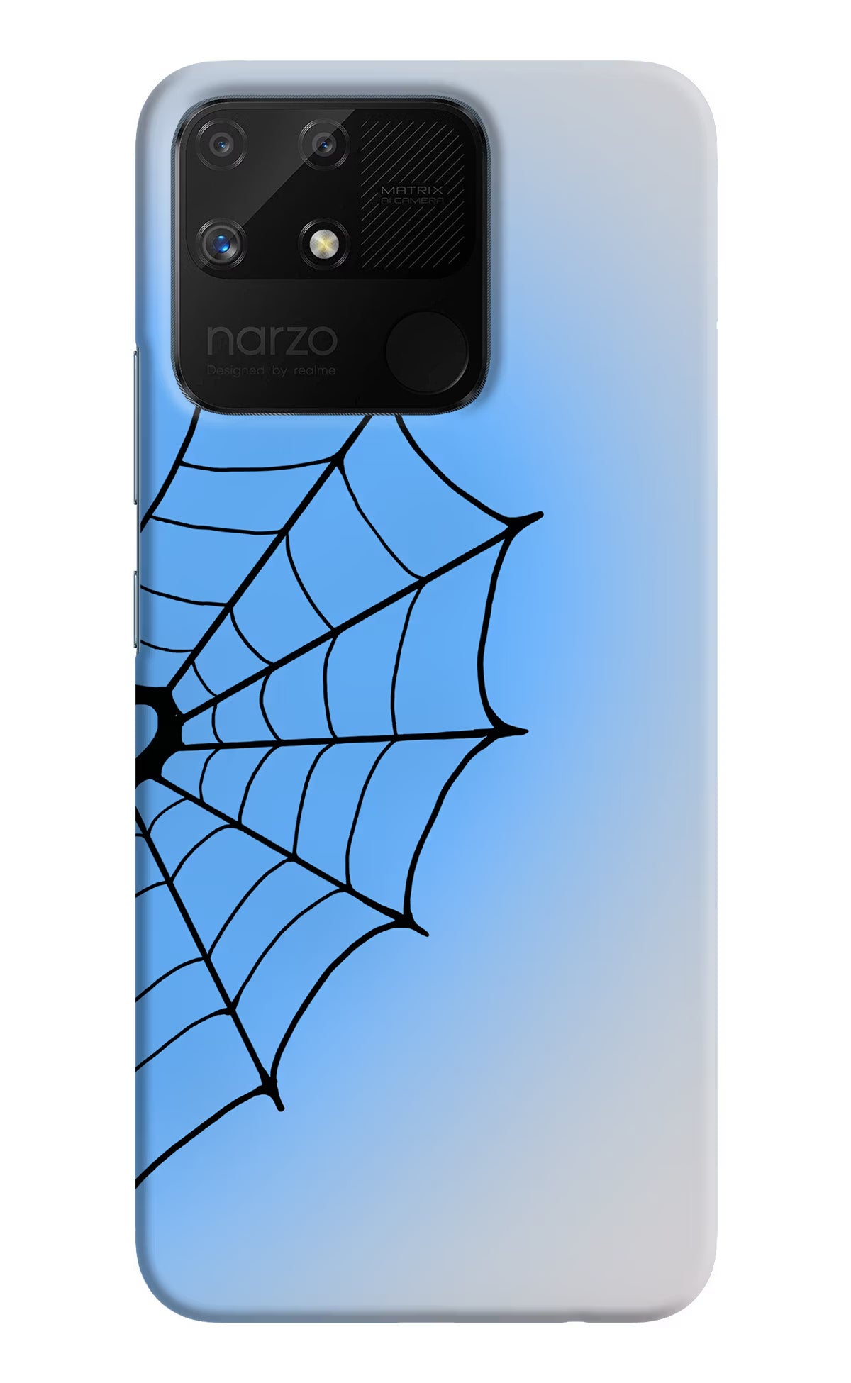 Blue Web Realme Narzo 50A Back Cover