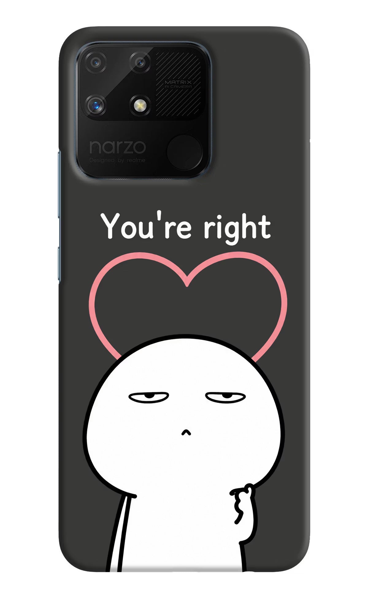 You're Right Realme Narzo 50A Back Cover