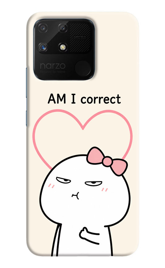 Always Right Realme Narzo 50A Hard Case Back Cover by Casekaro