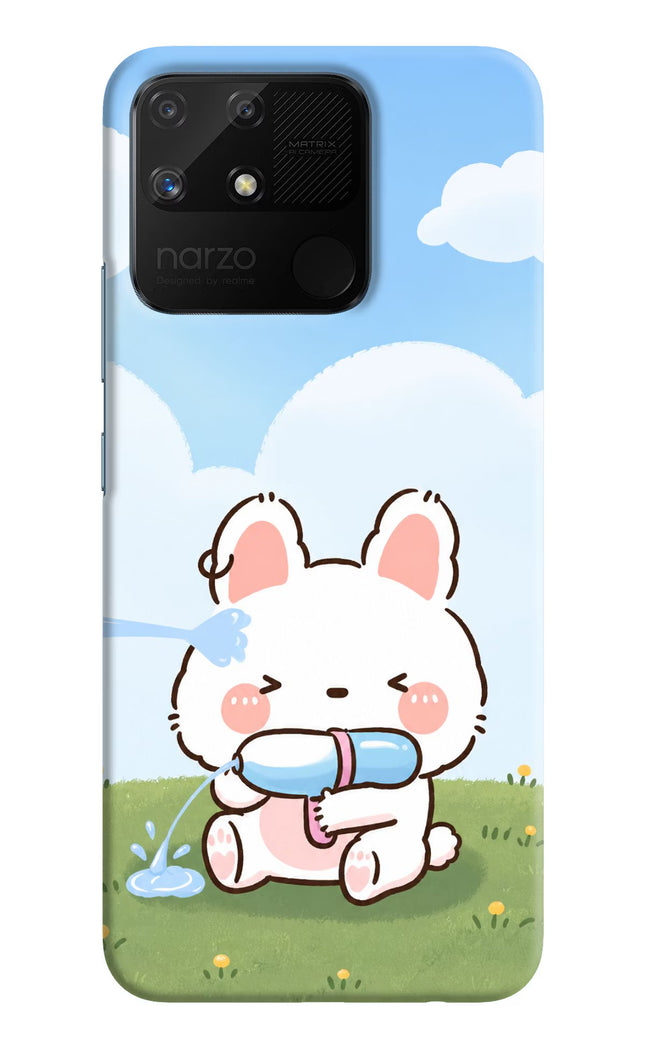 Bunny Treat Realme Narzo 50A Hard Case Back Cover by Casekaro