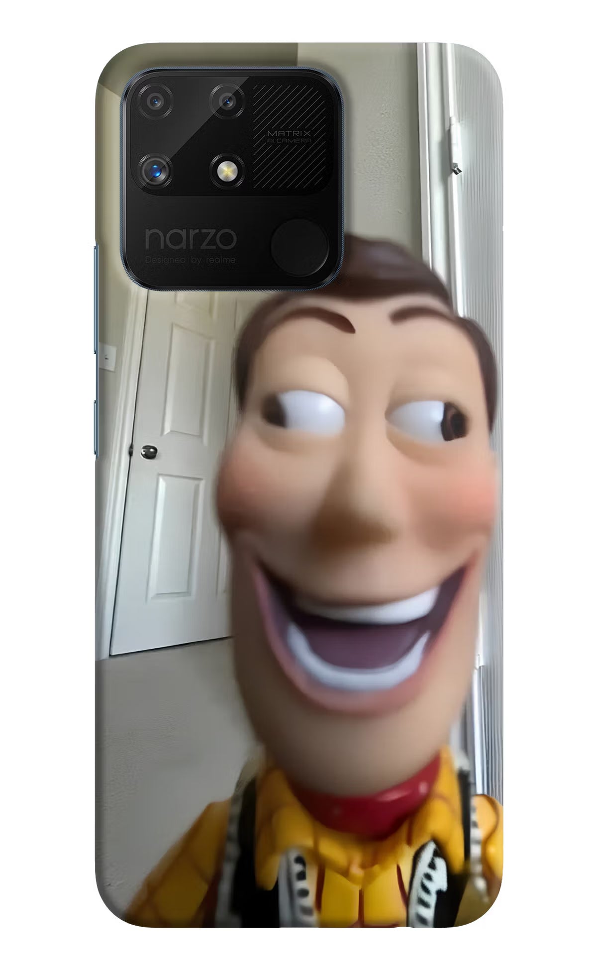 Side Eye Woody Realme Narzo 50A Hard Case Back Cover by Casekaro