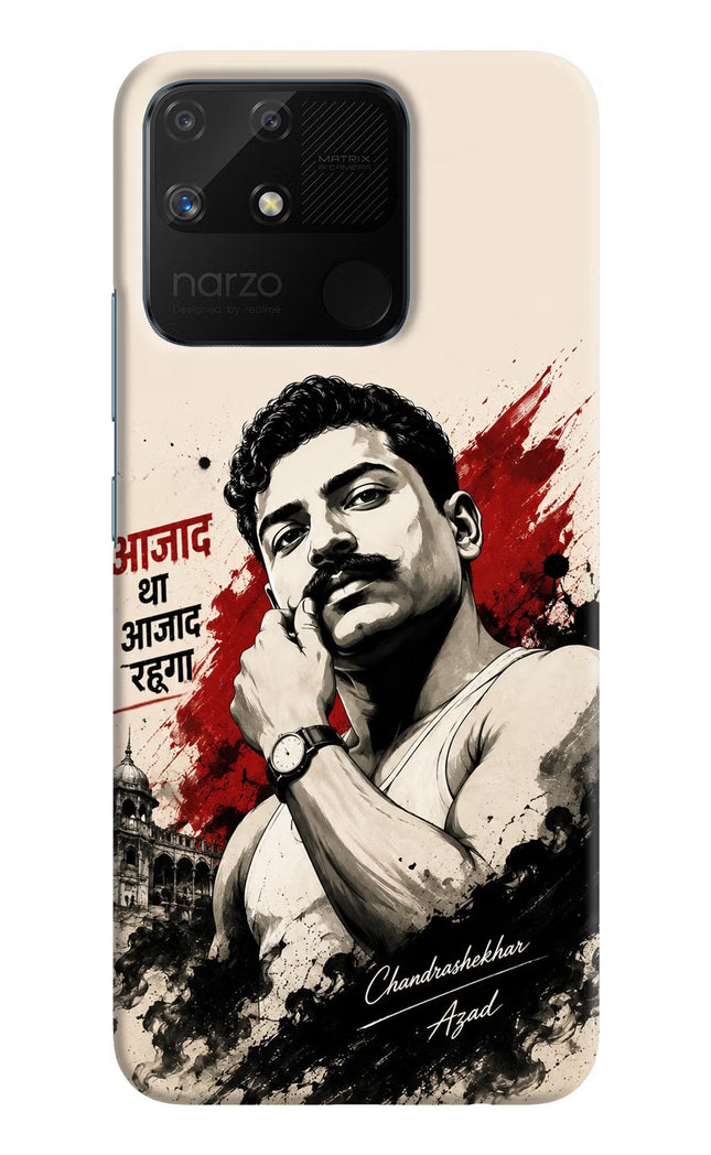 Chandrashekhar Azad Fearless Realme Narzo 50A Hard Case Back Cover by Casekaro