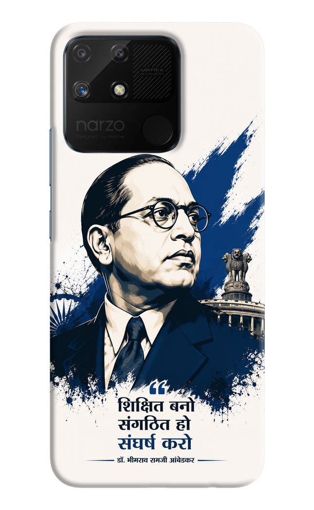 Dr. Ambedkar Visionary Realme Narzo 50A Hard Case Back Cover by Casekaro