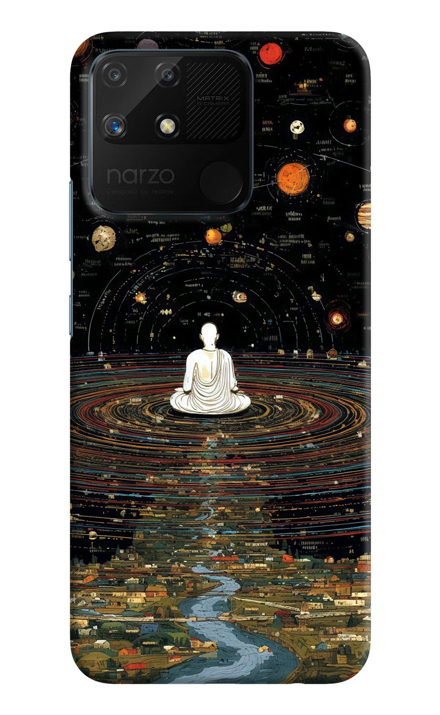 Space Monk Realme Narzo 50A Back Cover, Hard case