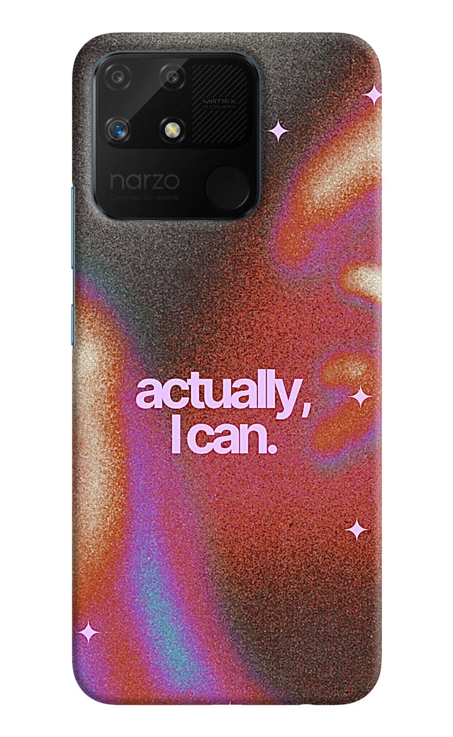 Pink Aura Realme Narzo 50A Back Cover, Hard case