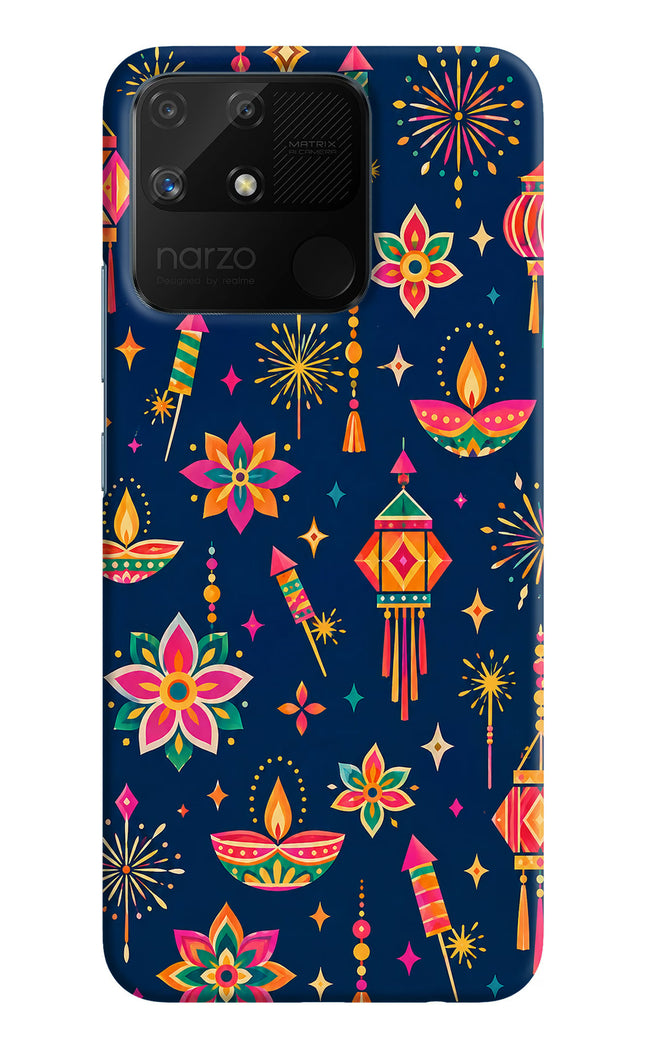 Festive Pop Realme Narzo 50A Hard Case Back Cover by Casekaro