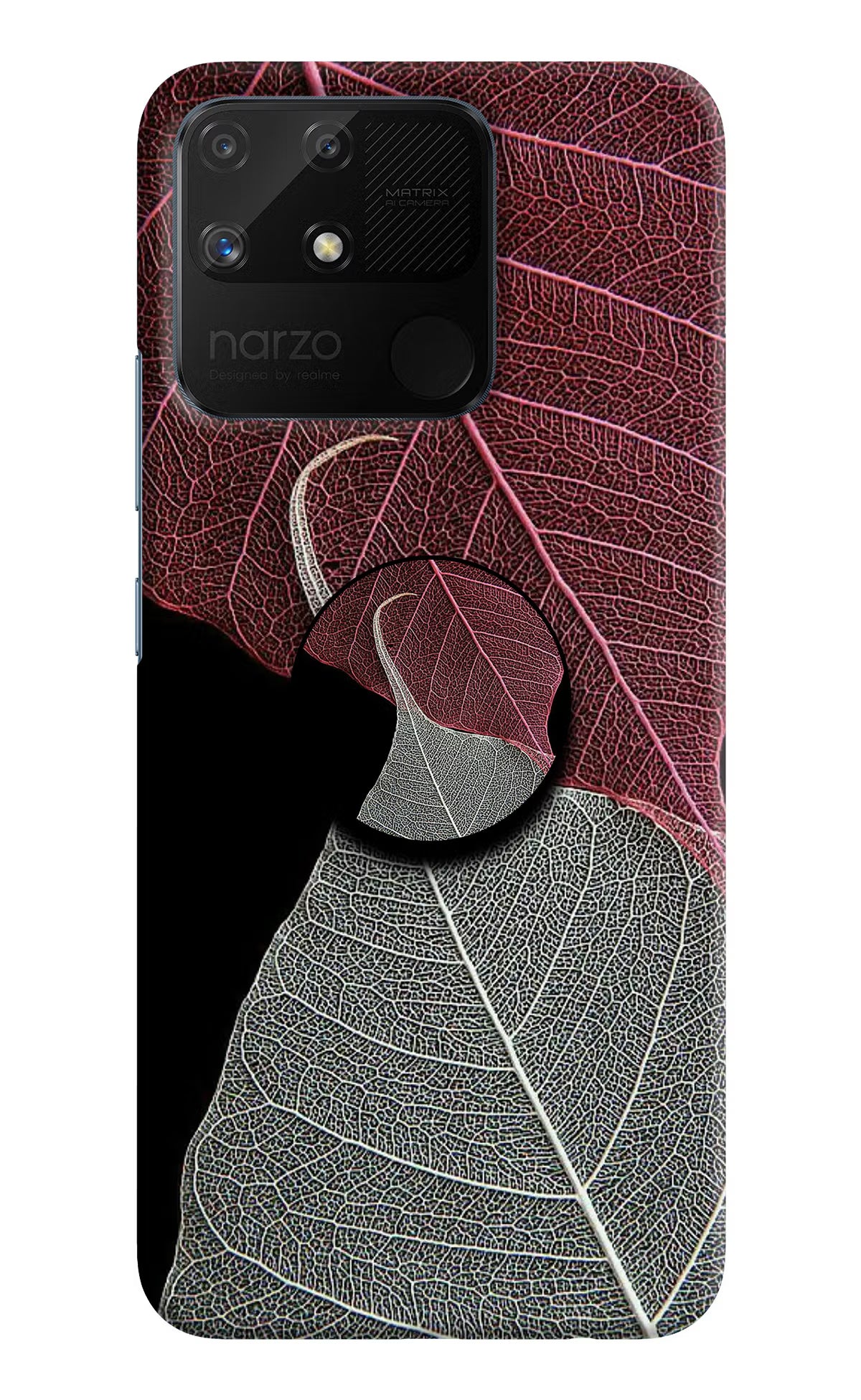 Leaf Pattern Realme Narzo 50A Pop Case by Casekaro