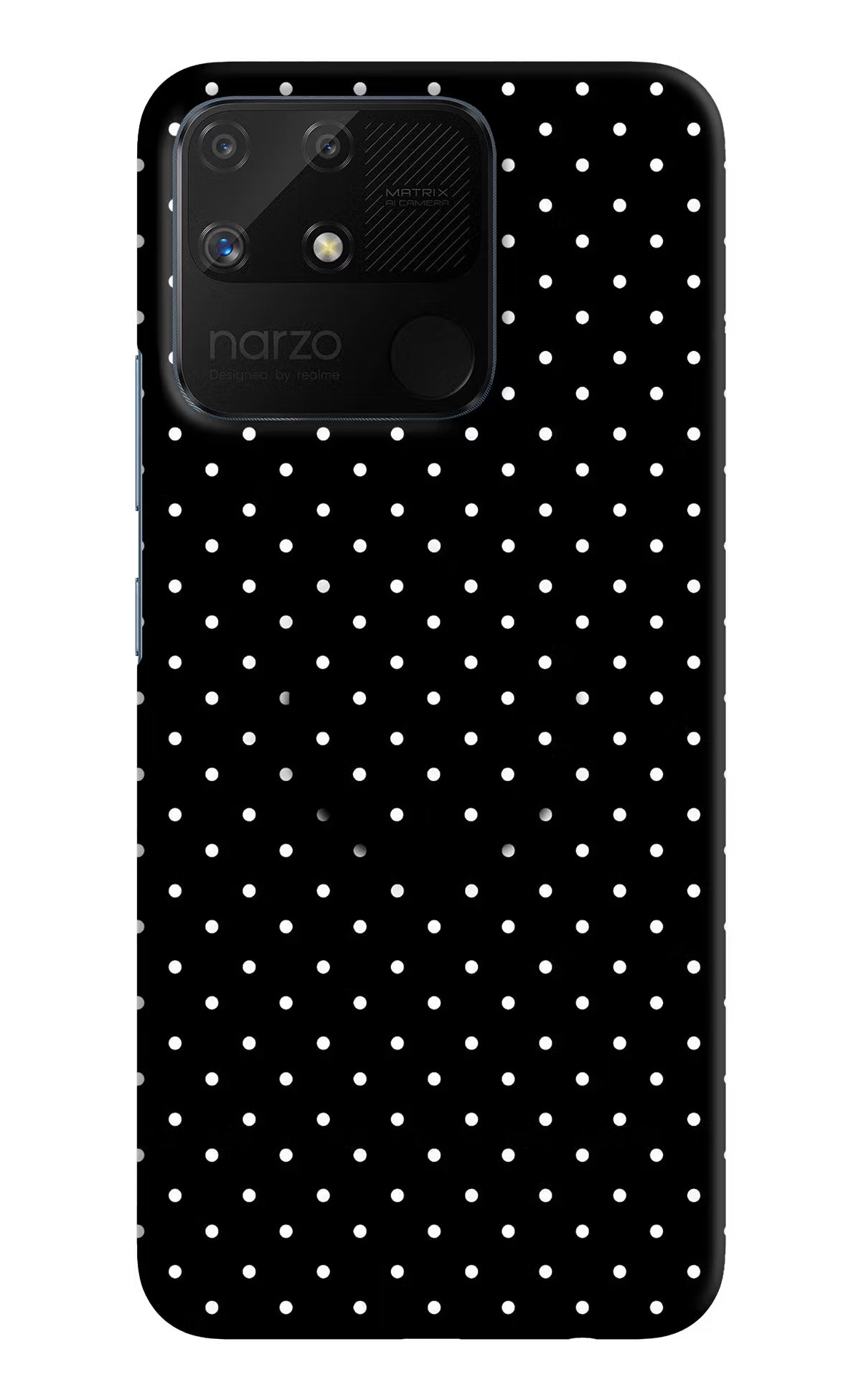 White Dots Realme Narzo 50A Pop Case by Casekaro